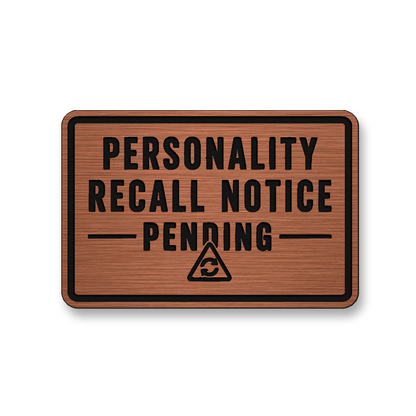 Personality Recall Notice Pending [DH002] – Leatherette Morale Patch