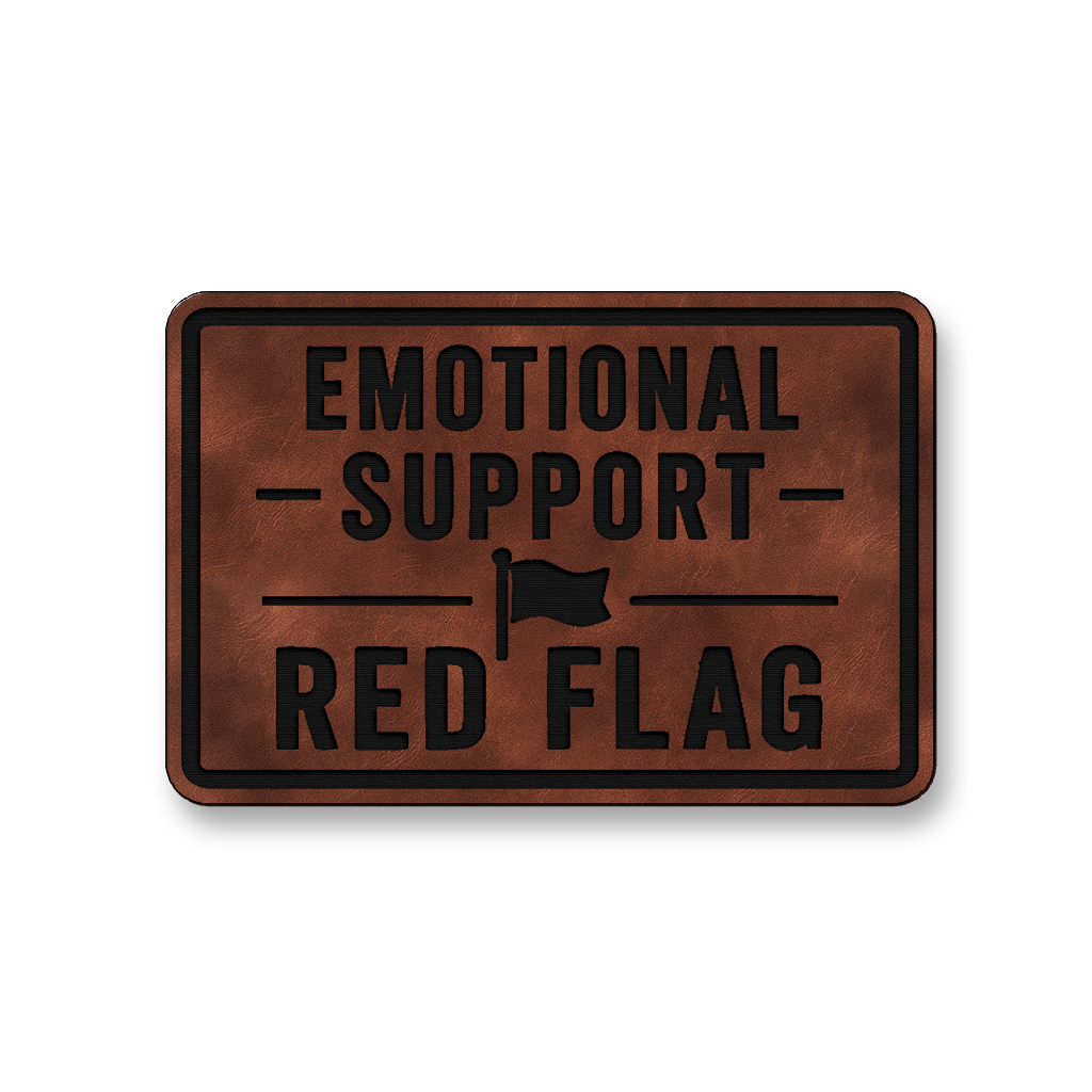Emotional Support Red Flag [DH005] – Leatherette Morale Patch