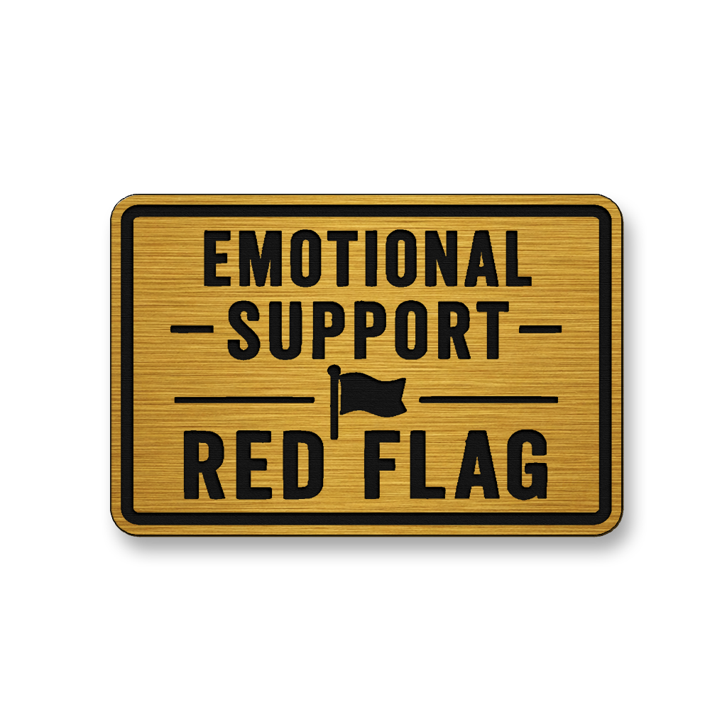 Emotional Support Red Flag [DH005] – Leatherette Morale Patch