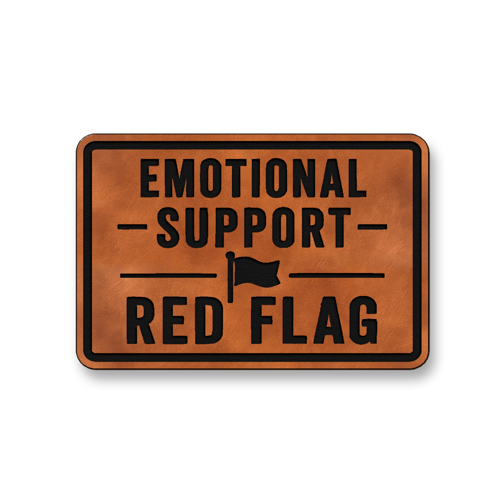 Emotional Support Red Flag [DH005] – Leatherette Morale Patch