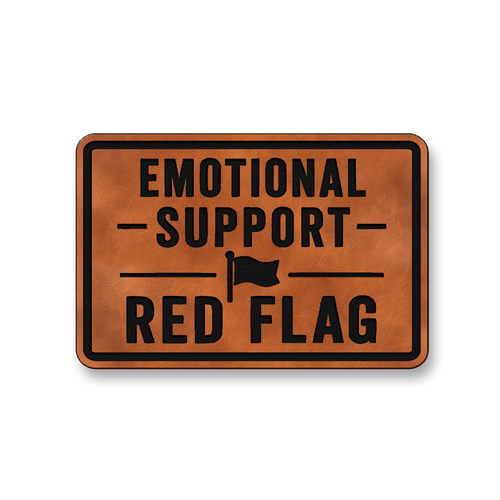 Emotional Support Red Flag [DH005] – Leatherette Morale Patch