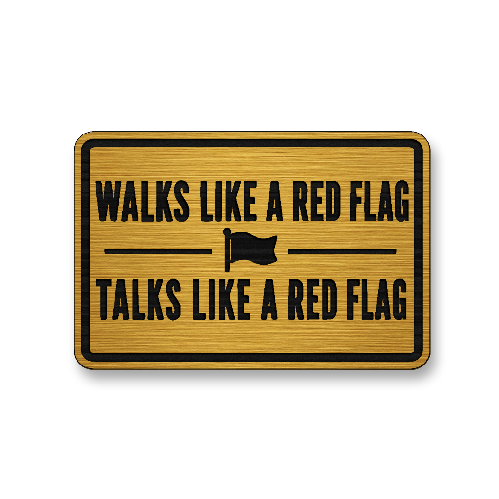 Walks Like A Red Flag [DH010] – Leatherette Morale Patch