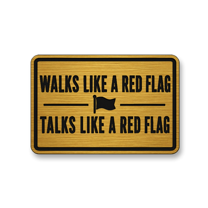 Walks Like A Red Flag [DH010] – Leatherette Morale Patch