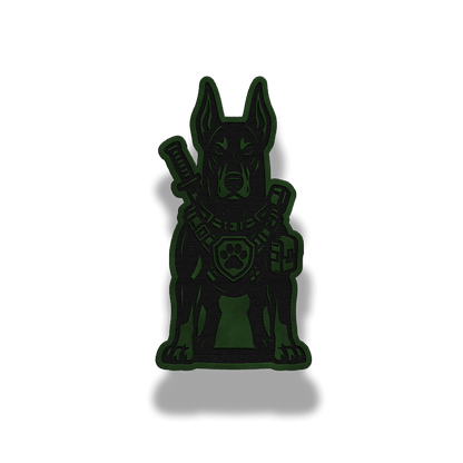 Tactical Doberman Dog Patch – Leatherette Morale Patch