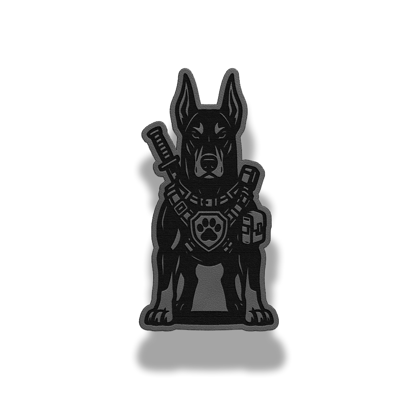 Tactical Doberman Dog Patch – Leatherette Morale Patch