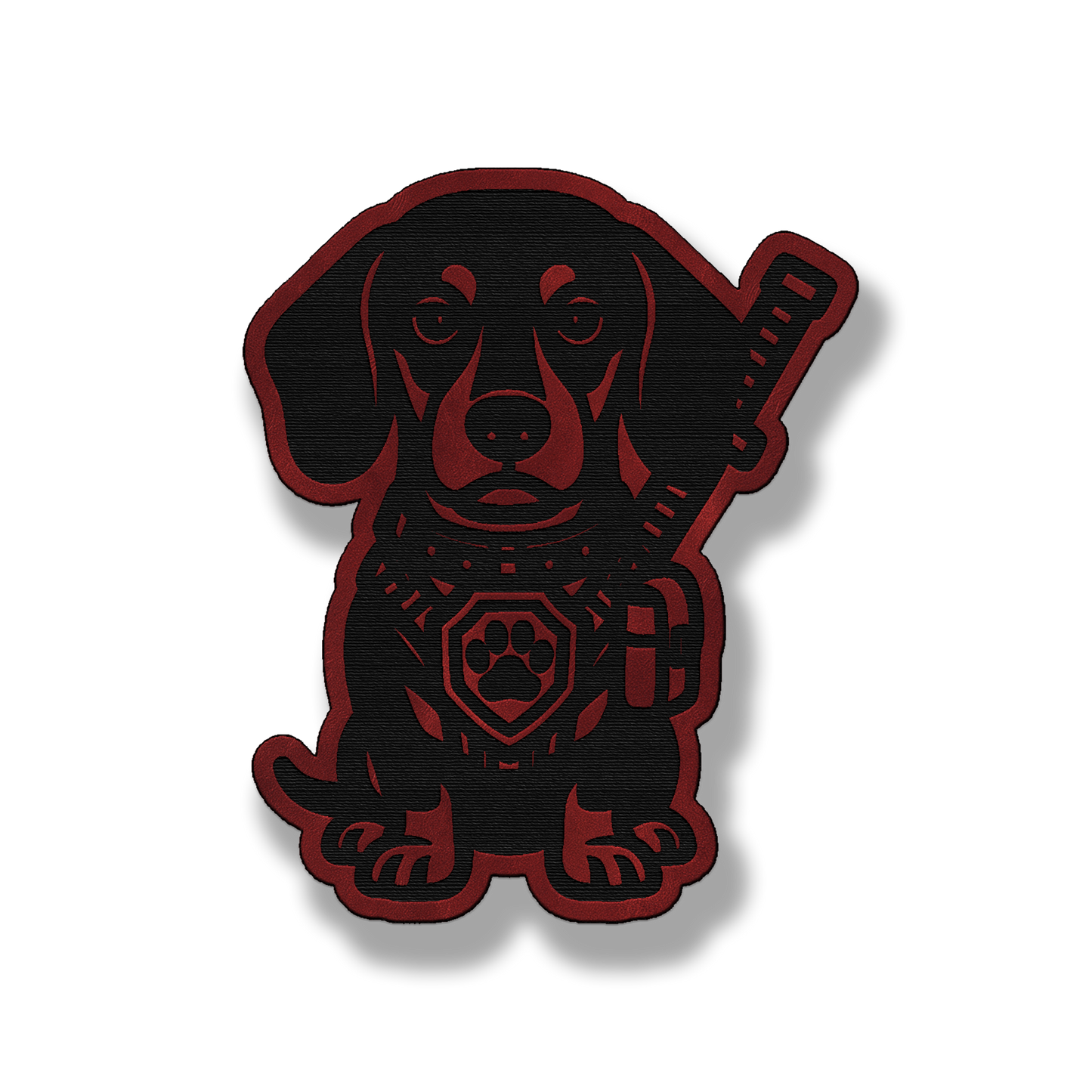 Tactical Dachshund Dog Patch – Leatherette Morale Patch