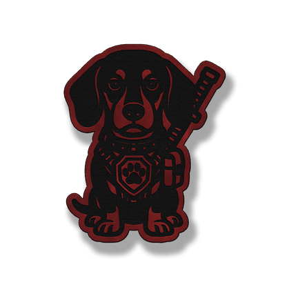 Tactical Dachshund Dog Patch – Leatherette Morale Patch