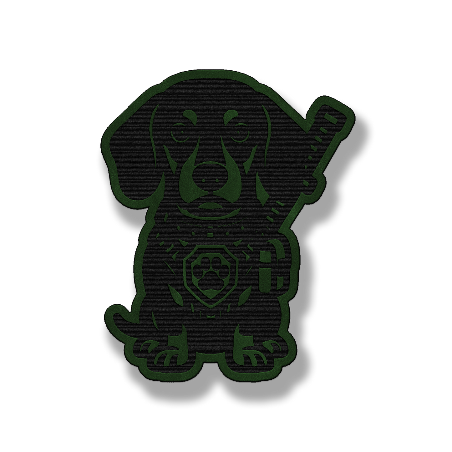 Tactical Dachshund Dog Patch – Leatherette Morale Patch
