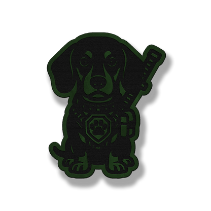 Tactical Dachshund Dog Patch – Leatherette Morale Patch