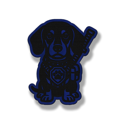 Tactical Dachshund Dog Patch – Leatherette Morale Patch