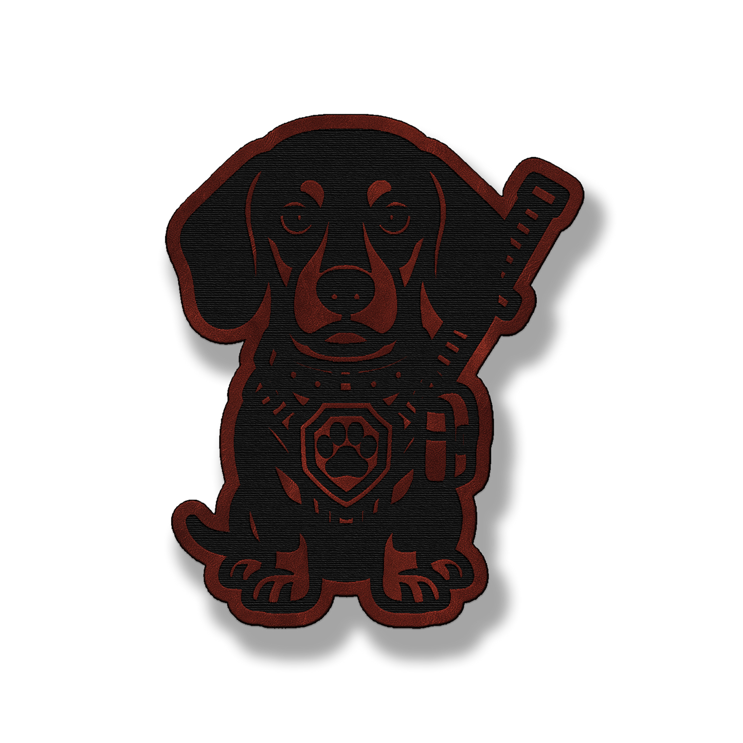 Tactical Dachshund Dog Patch – Leatherette Morale Patch