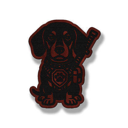 Tactical Dachshund Dog Patch – Leatherette Morale Patch