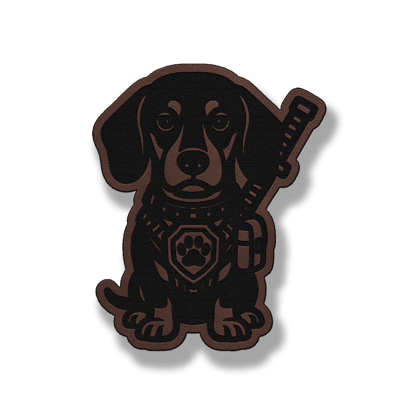 Tactical Dachshund Dog Patch – Leatherette Morale Patch