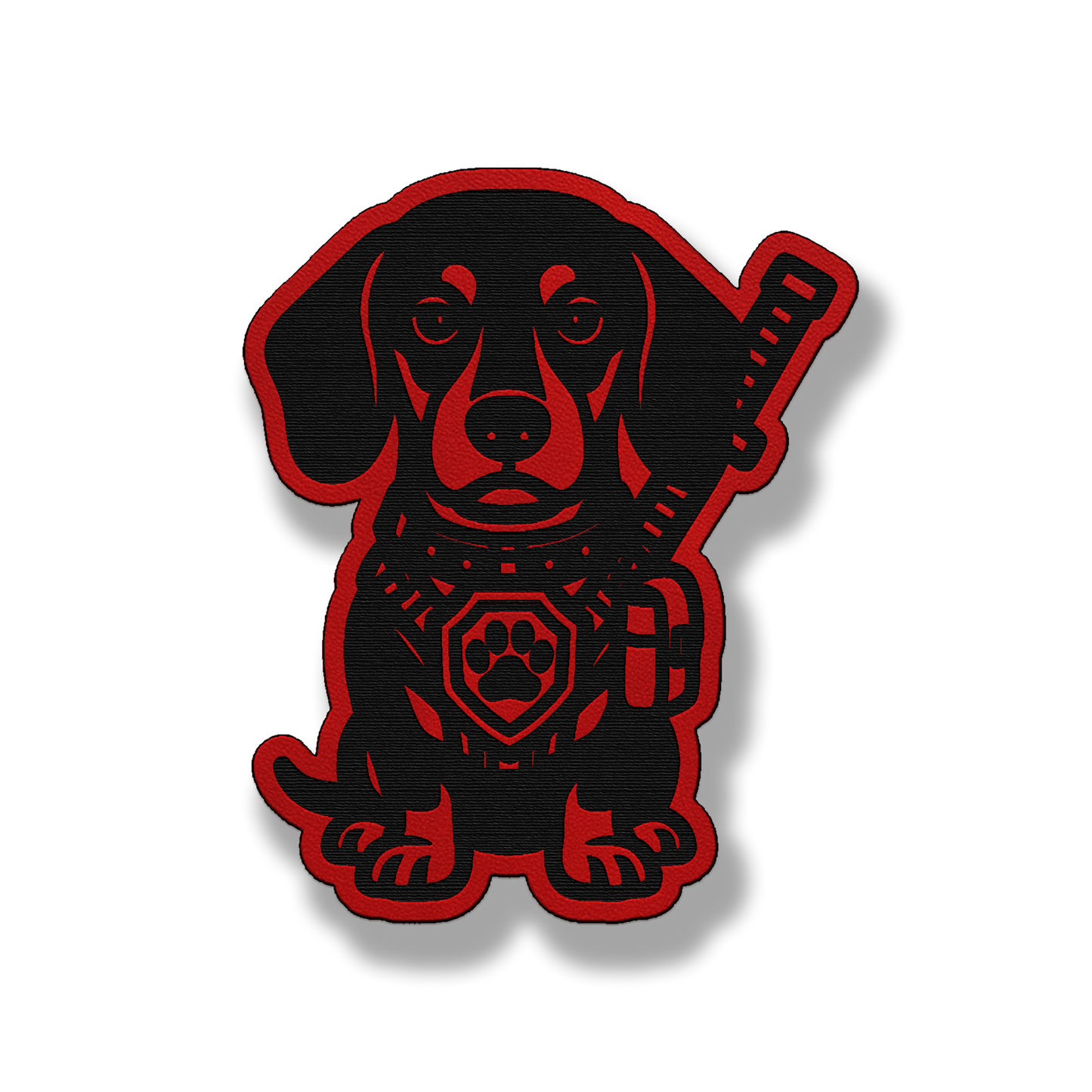 Tactical Dachshund Dog Patch – Leatherette Morale Patch