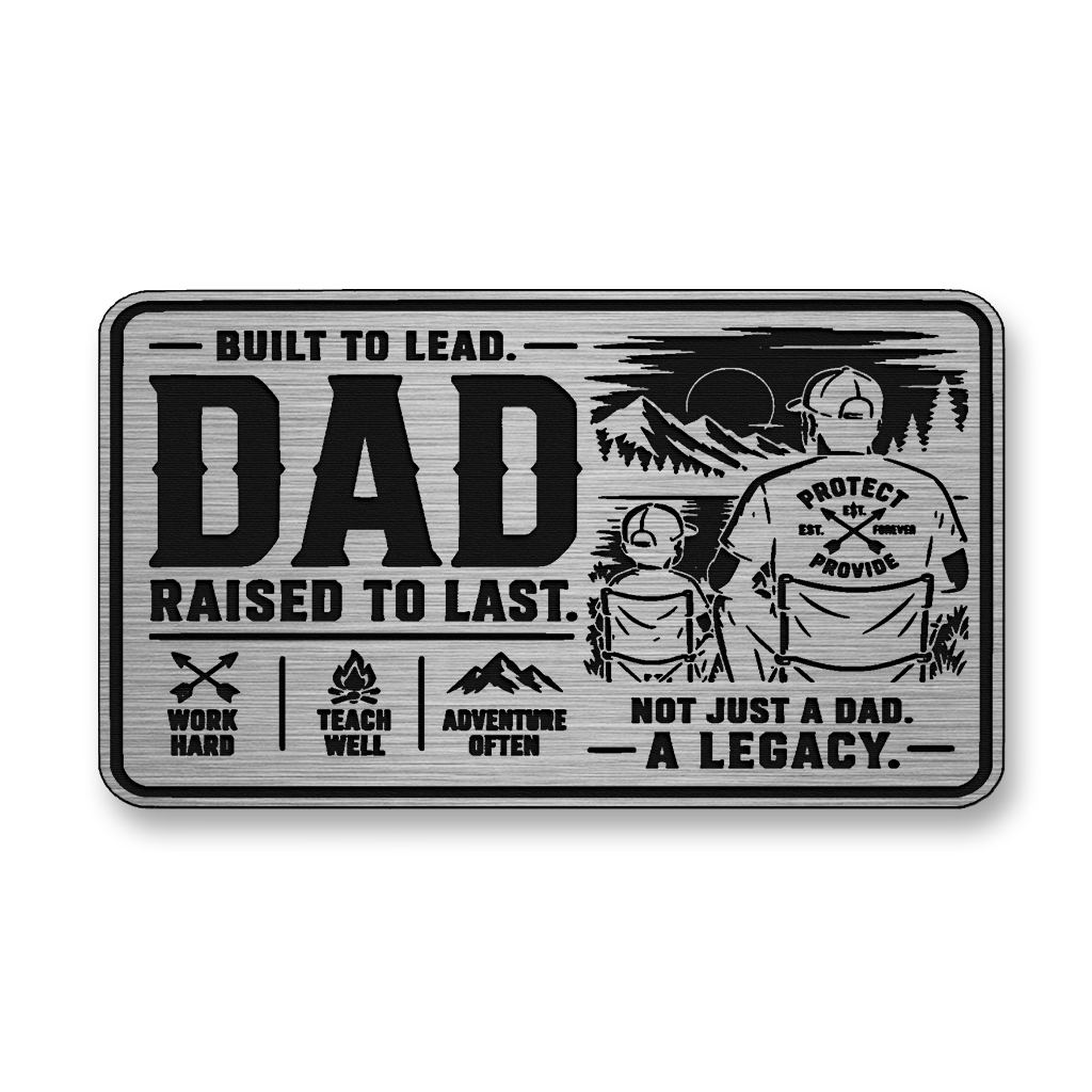 Dad Raised To Last – Leatherette Morale Patch