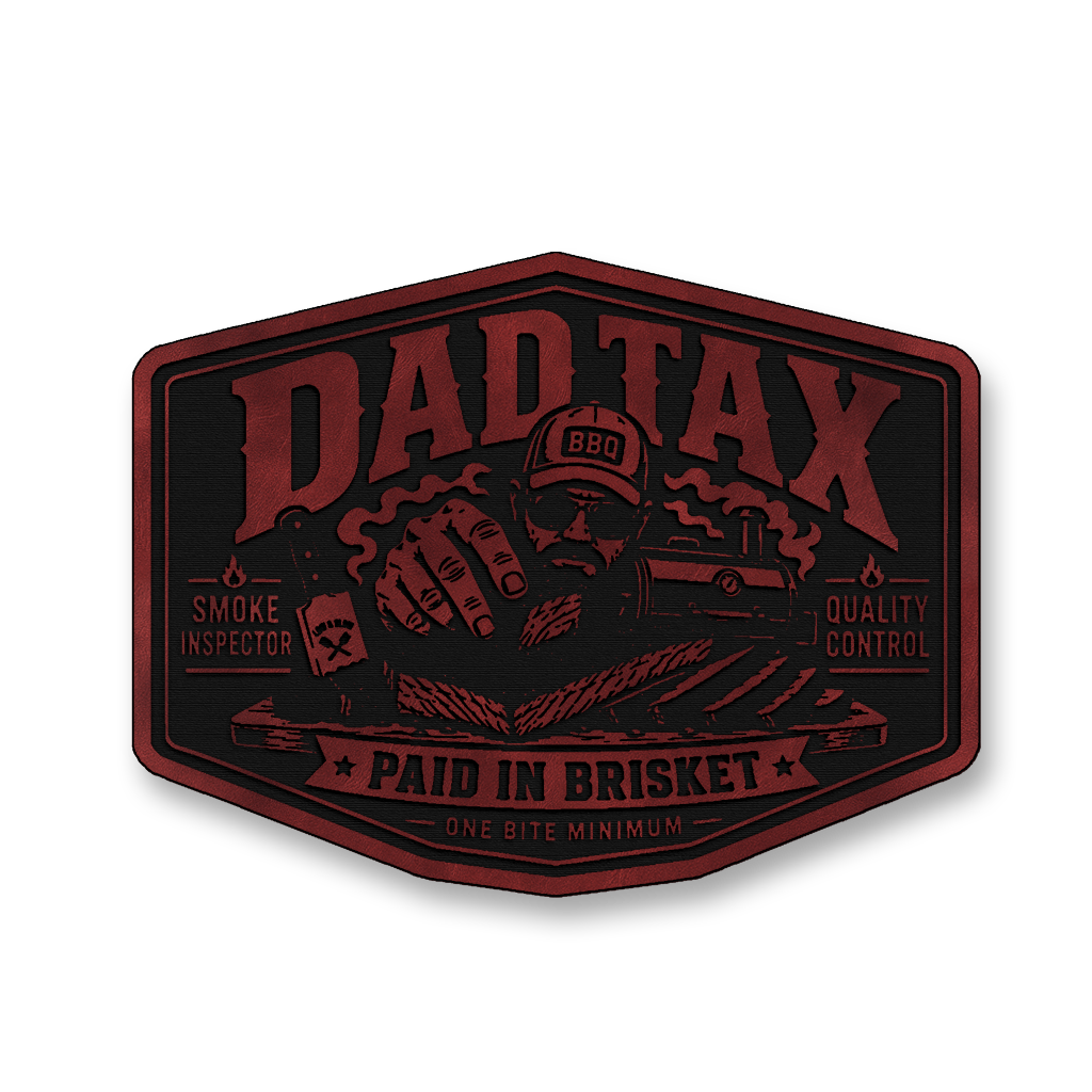 Dad Tax Paid In Brisket – Leatherette Morale Patch