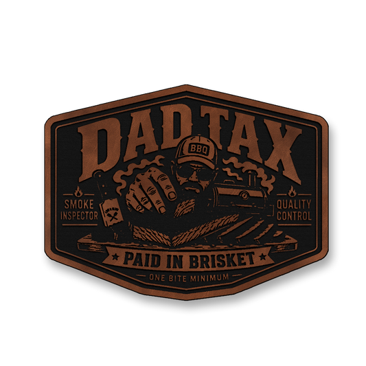 Dad Tax Paid In Brisket – Leatherette Morale Patch