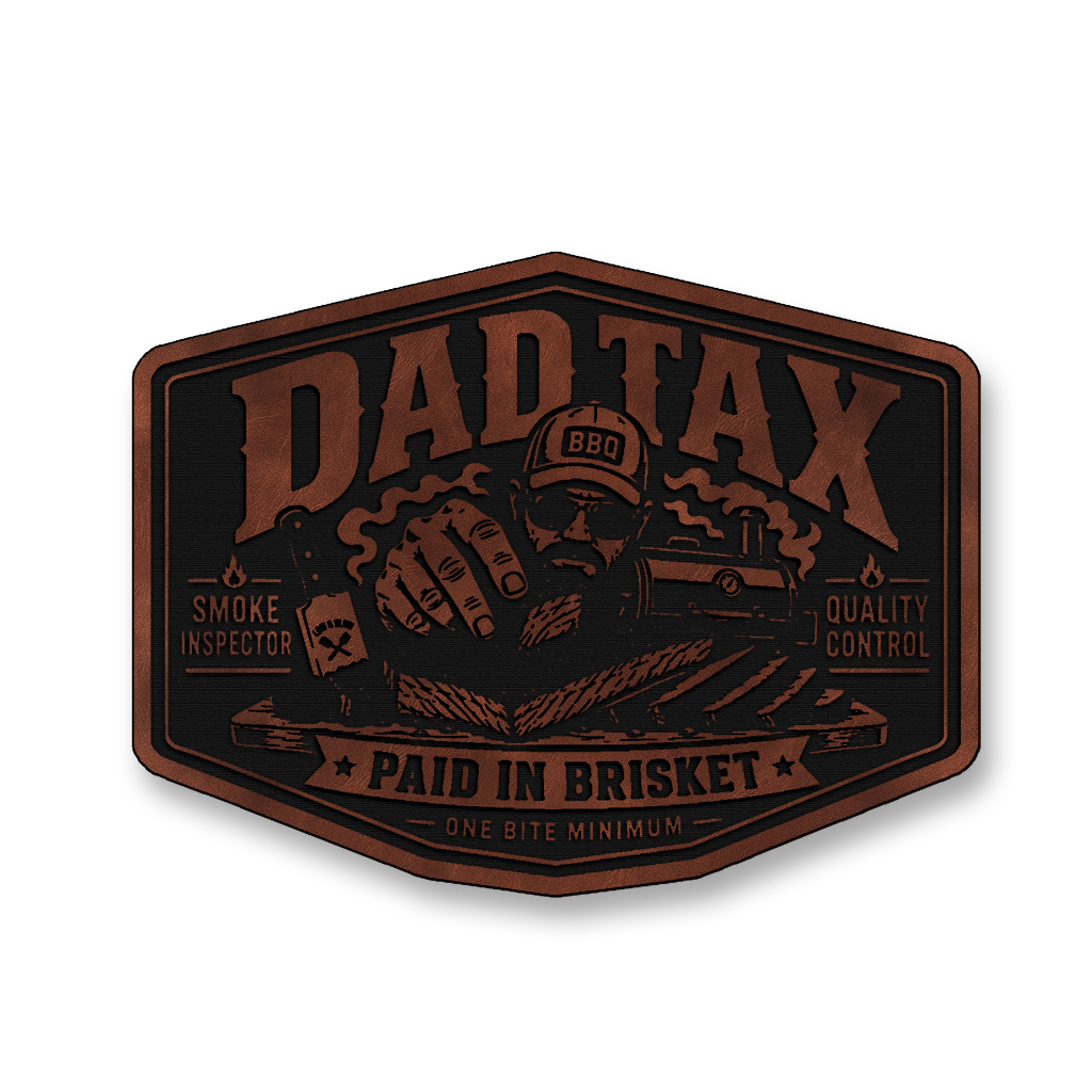 Dad Tax Paid In Brisket – Leatherette Morale Patch