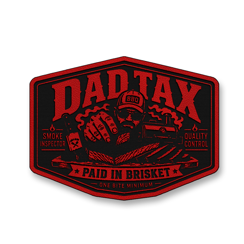 Dad Tax Paid In Brisket – Leatherette Morale Patch