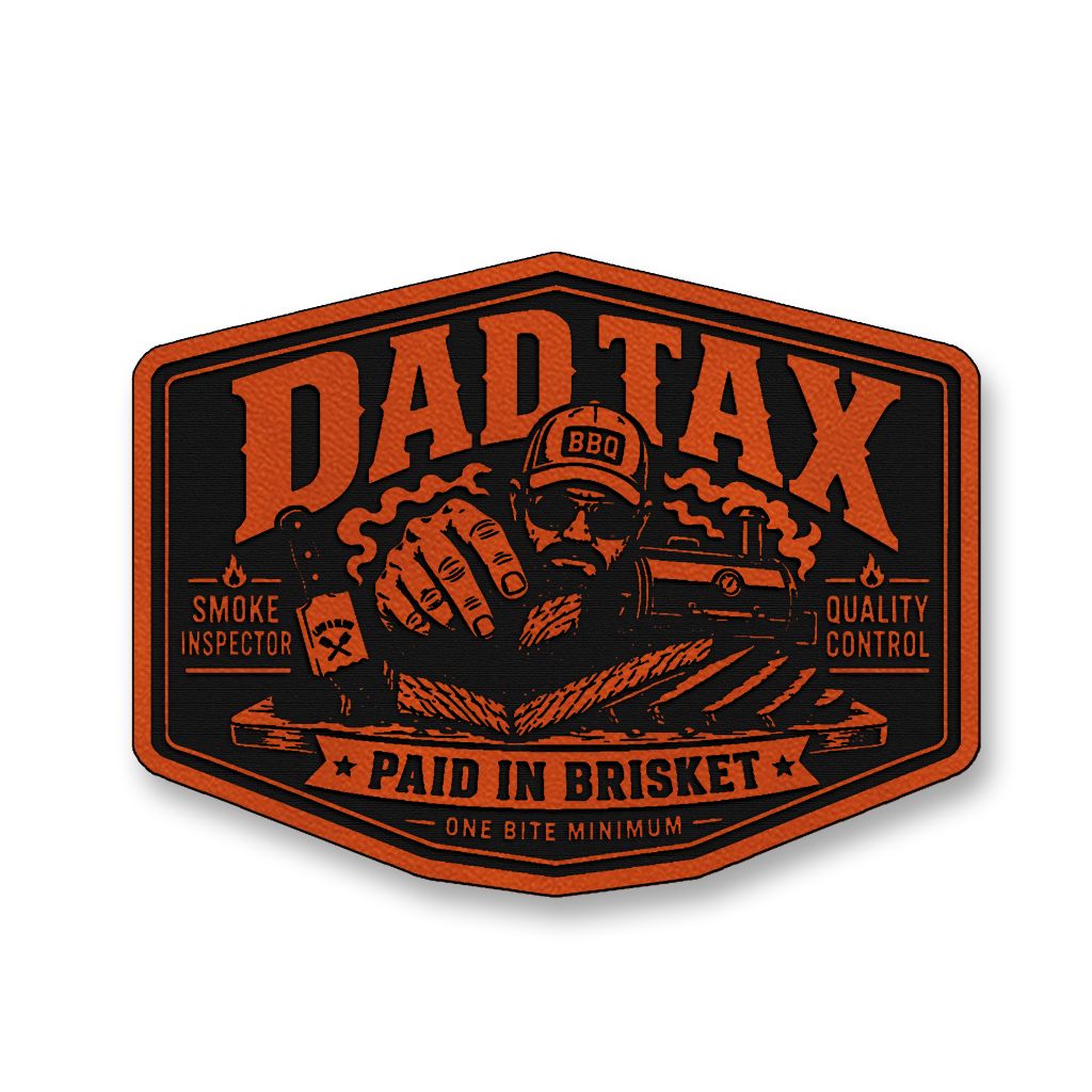 Dad Tax Paid In Brisket – Leatherette Morale Patch