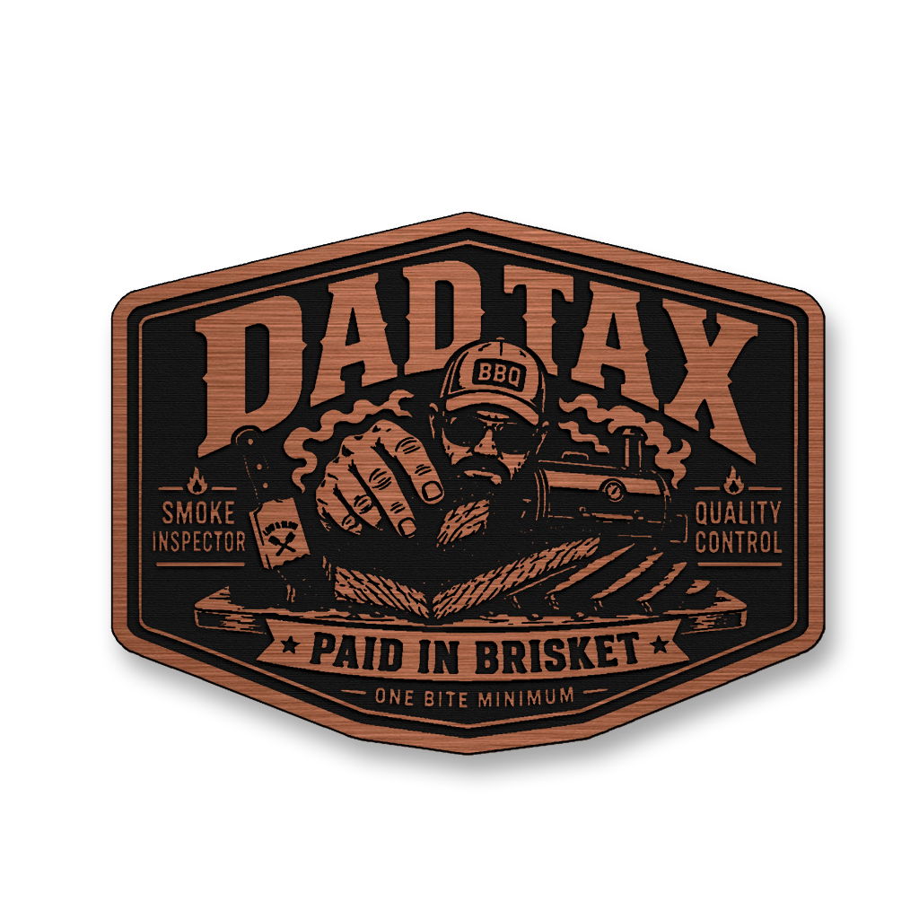 Dad Tax Paid In Brisket – Leatherette Morale Patch