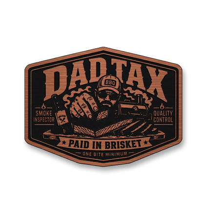 Dad Tax Paid In Brisket – Leatherette Morale Patch