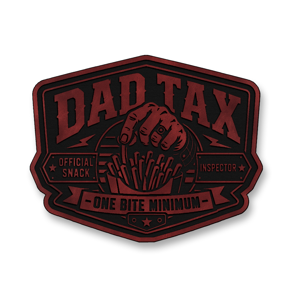 Dad Tax Official Snack Inspector – Leatherette Morale Patch
