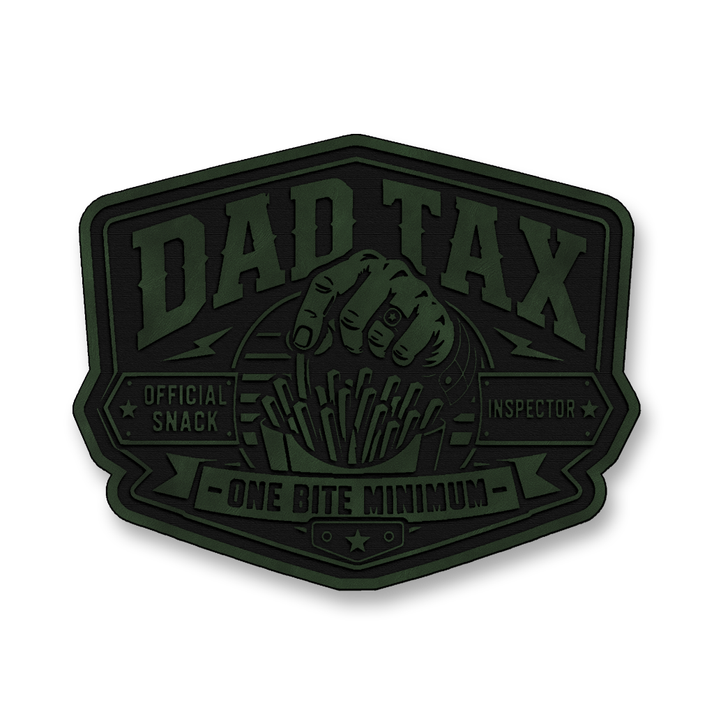 Dad Tax Official Snack Inspector – Leatherette Morale Patch