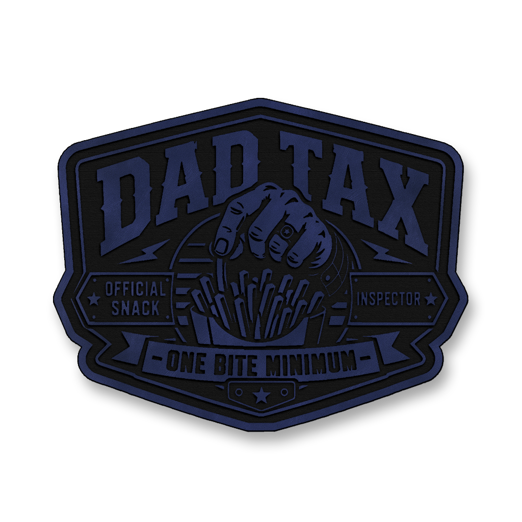 Dad Tax Official Snack Inspector – Leatherette Morale Patch