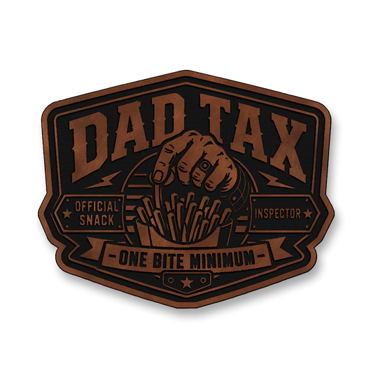Dad Tax Official Snack Inspector – Leatherette Morale Patch