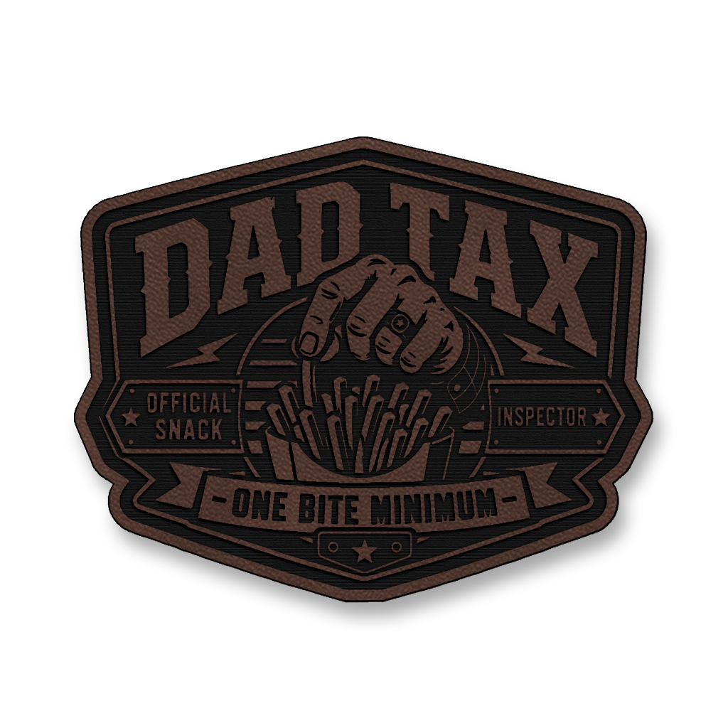 Dad Tax Official Snack Inspector – Leatherette Morale Patch