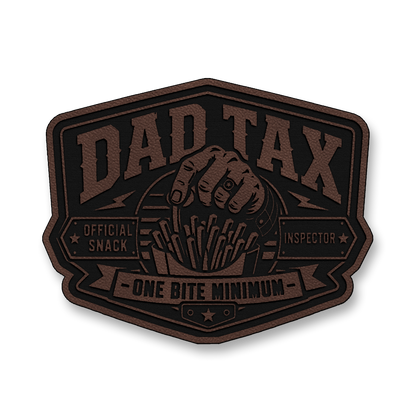 Dad Tax Official Snack Inspector – Leatherette Morale Patch