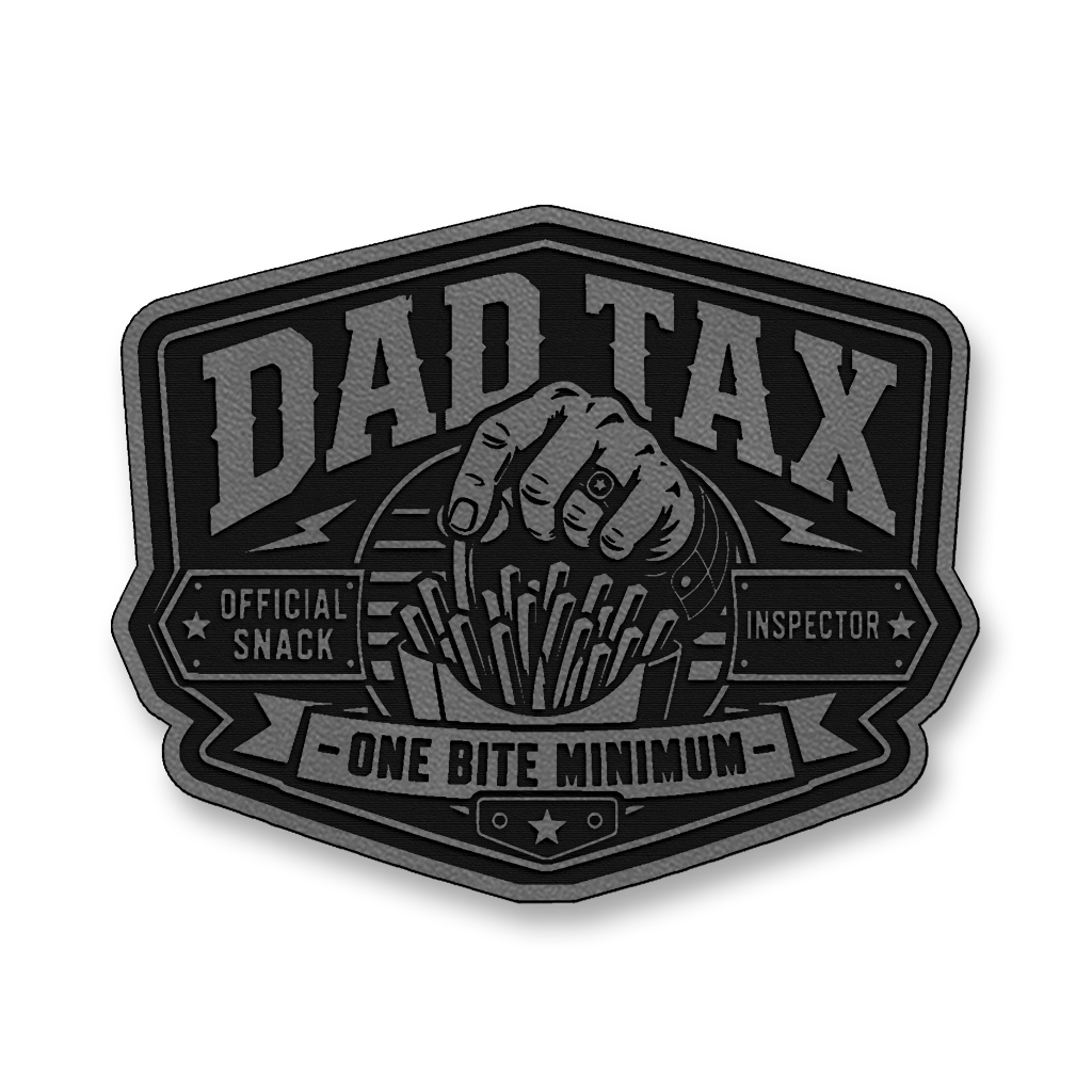 Dad Tax Official Snack Inspector – Leatherette Morale Patch