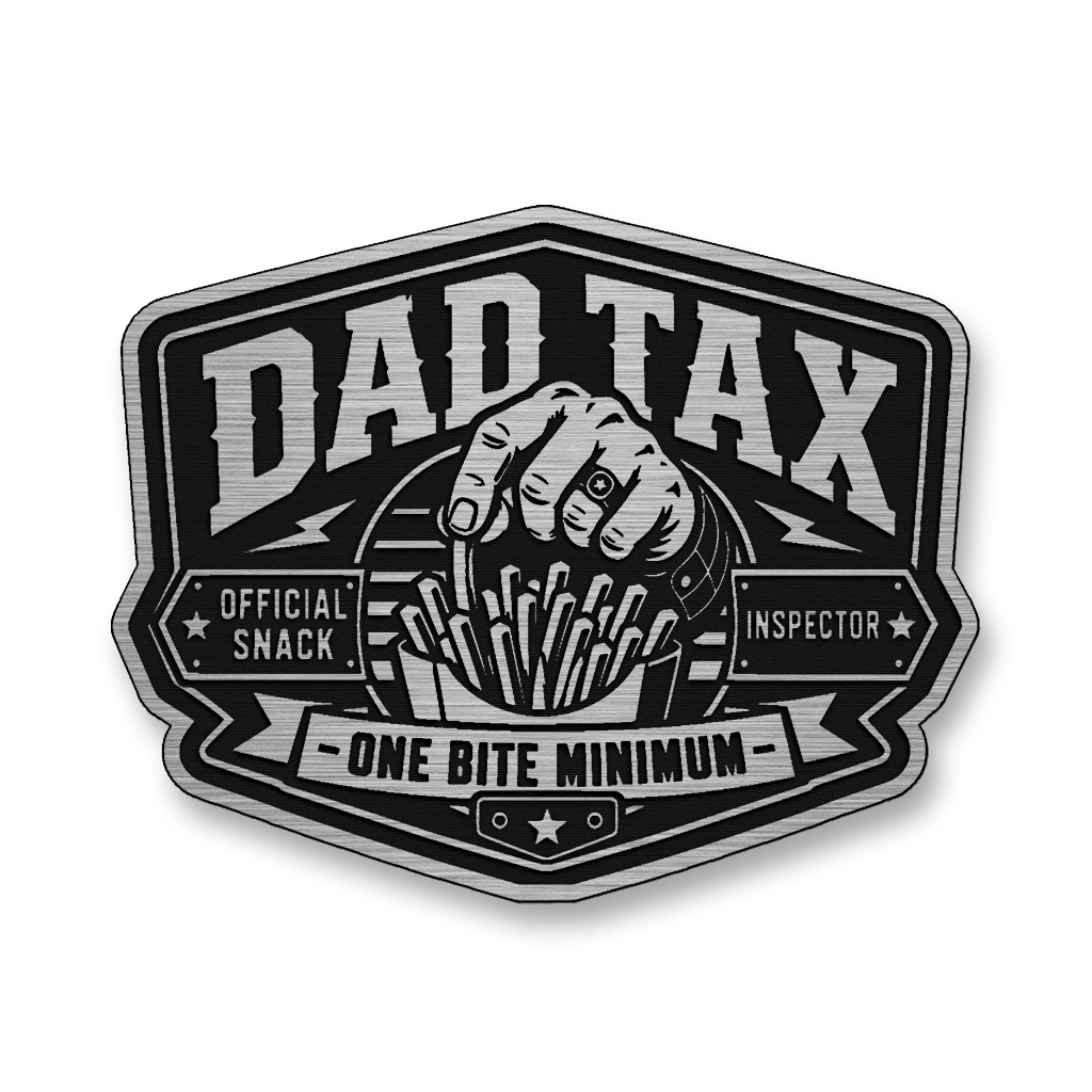 Dad Tax Official Snack Inspector – Leatherette Morale Patch