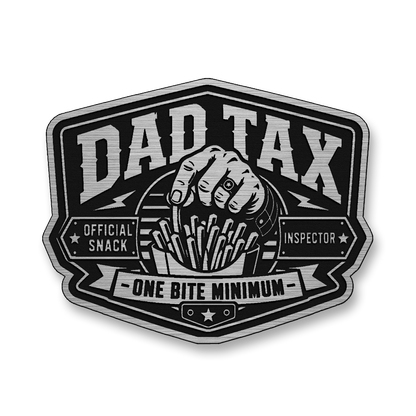 Dad Tax Official Snack Inspector – Leatherette Morale Patch