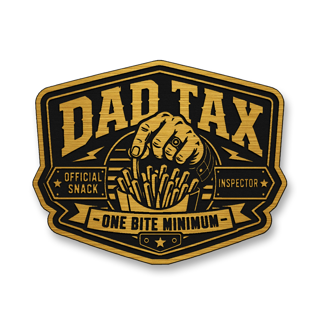 Dad Tax Official Snack Inspector – Leatherette Morale Patch