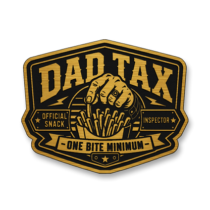 Dad Tax Official Snack Inspector – Leatherette Morale Patch