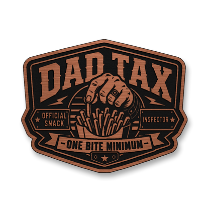 Dad Tax Official Snack Inspector – Leatherette Morale Patch