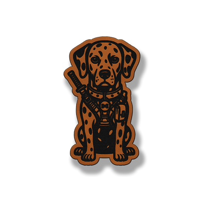 Tactical Dalmation Dog Patch – Leatherette Morale Patch