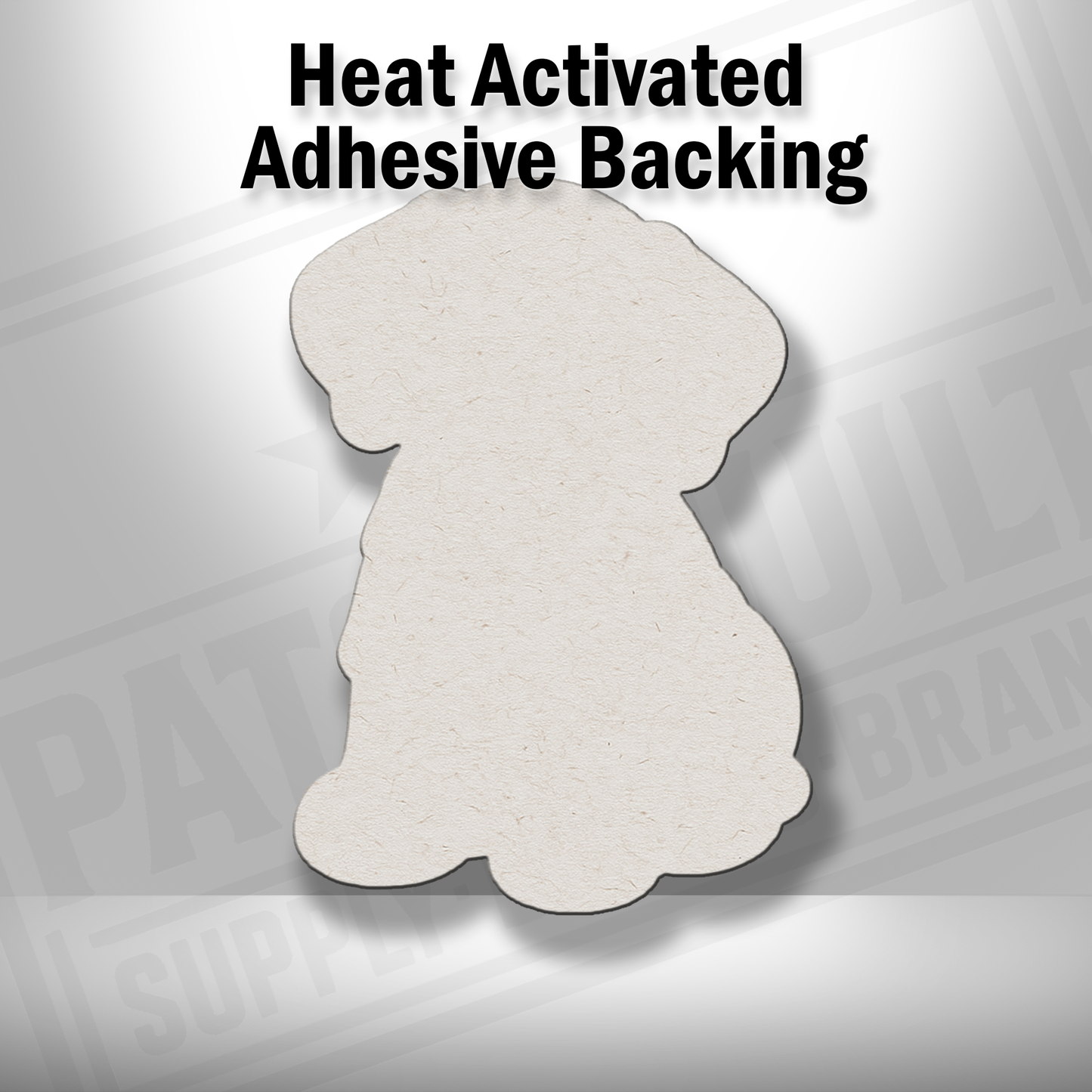 Heat-activated adhesive backing shown on Beach Dalmatian patch