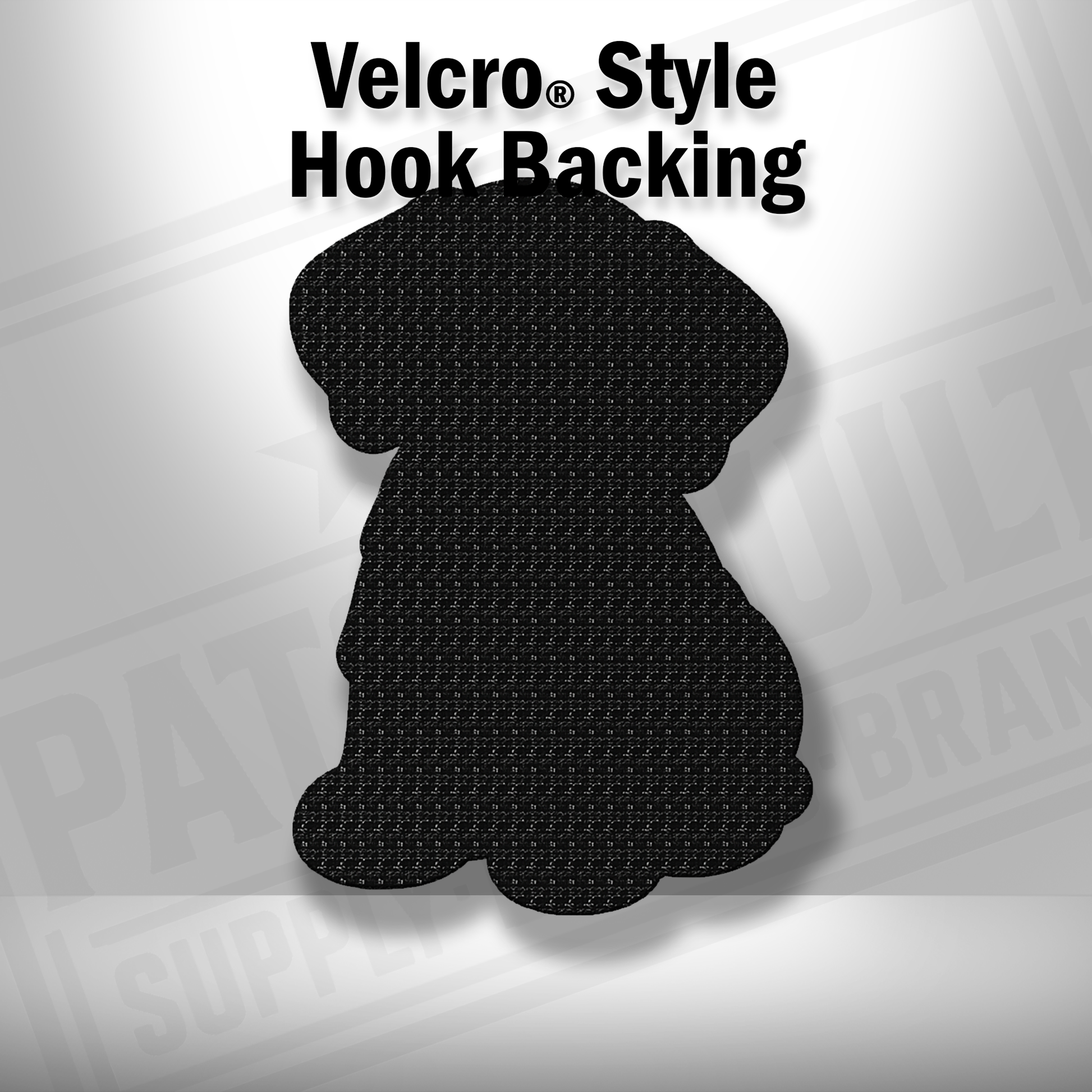 Hook backing shown on Beach Dalmatian dog patch