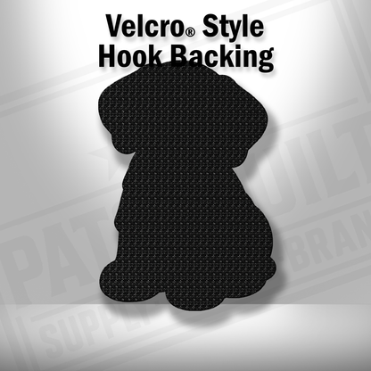 Hook backing shown on Beach Dalmatian dog patch