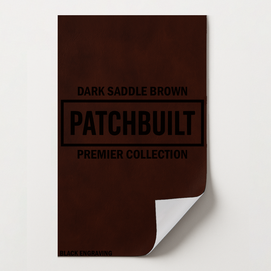 5-Pack Dark Saddle Brown Leatherette Sheets – Premier Series (12"x24") – Heat-Activated Adhesive