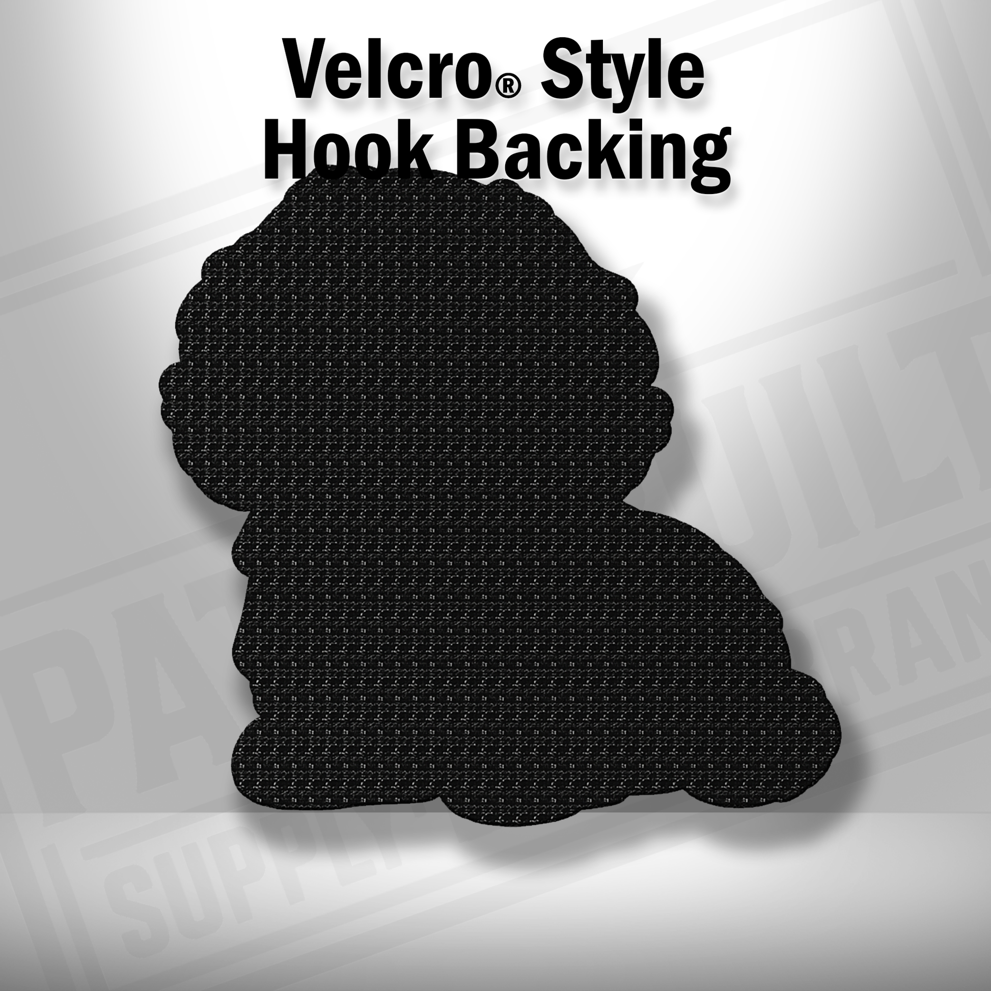 Hook backing shown on Beach Dachshund dog patch