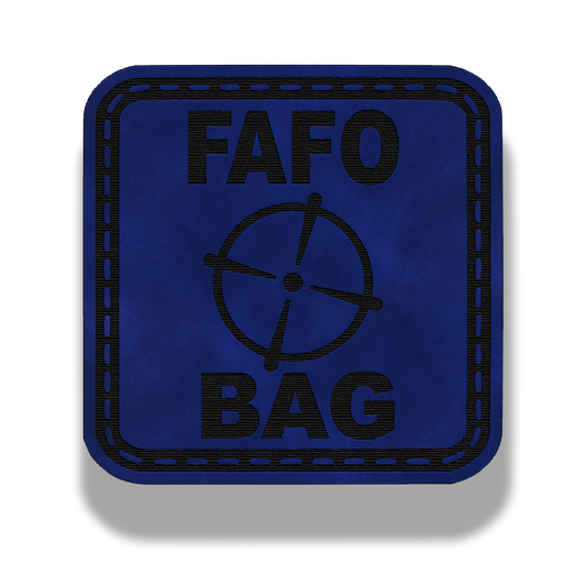 DISCOUNTED - Large Saddle Blue FAFO Bag Patch - Only 2 Available