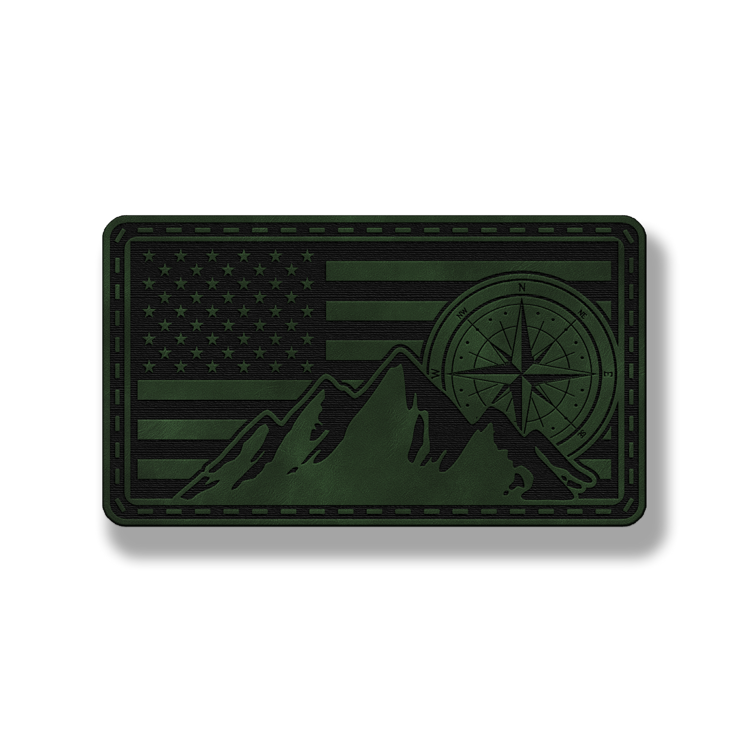 American Compass Mountain Flag – Leatherette Morale Patch