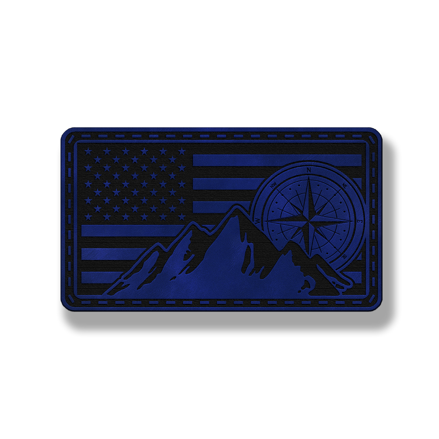 American Compass Mountain Flag – Leatherette Morale Patch