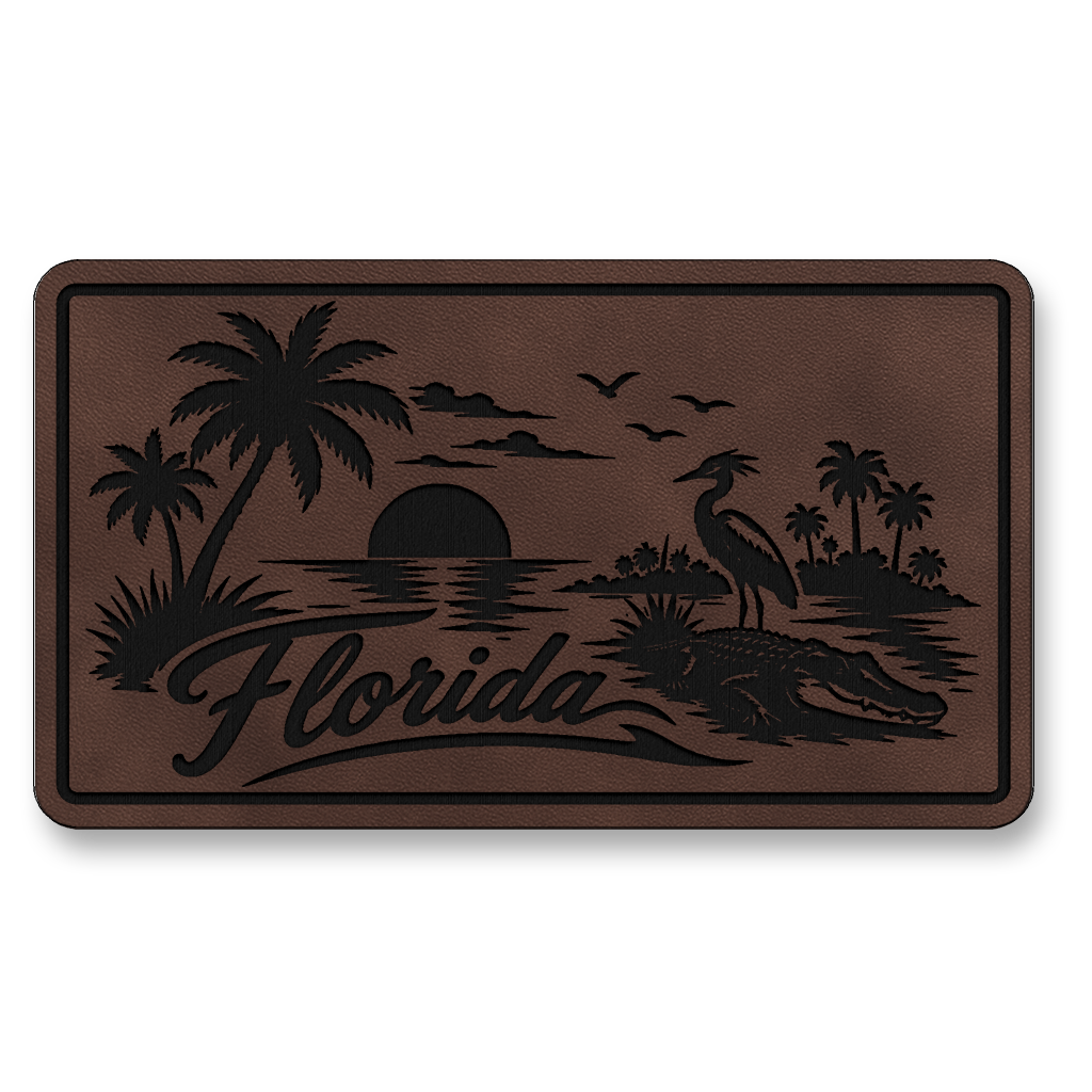 Florida Beach Sunset Patch – Leatherette Morale Patch