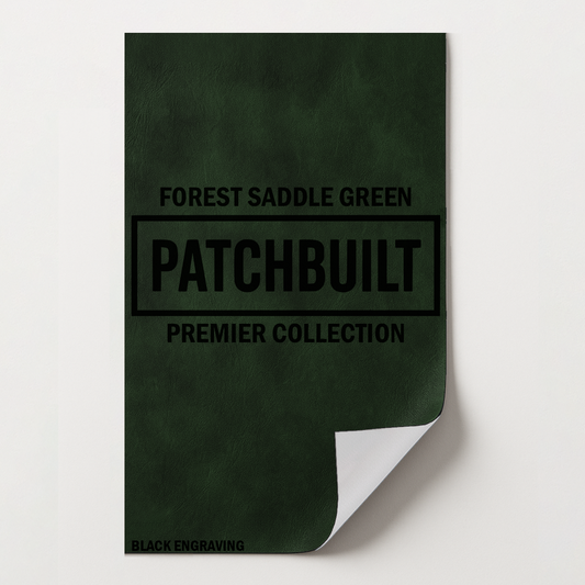 5-Pack Forest Saddle Green Leatherette Sheets – Premier Series (12"x24") – Heat-Activated Adhesive