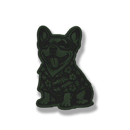 Beach Dog Frenchie Patch – Leatherette Morale Patch